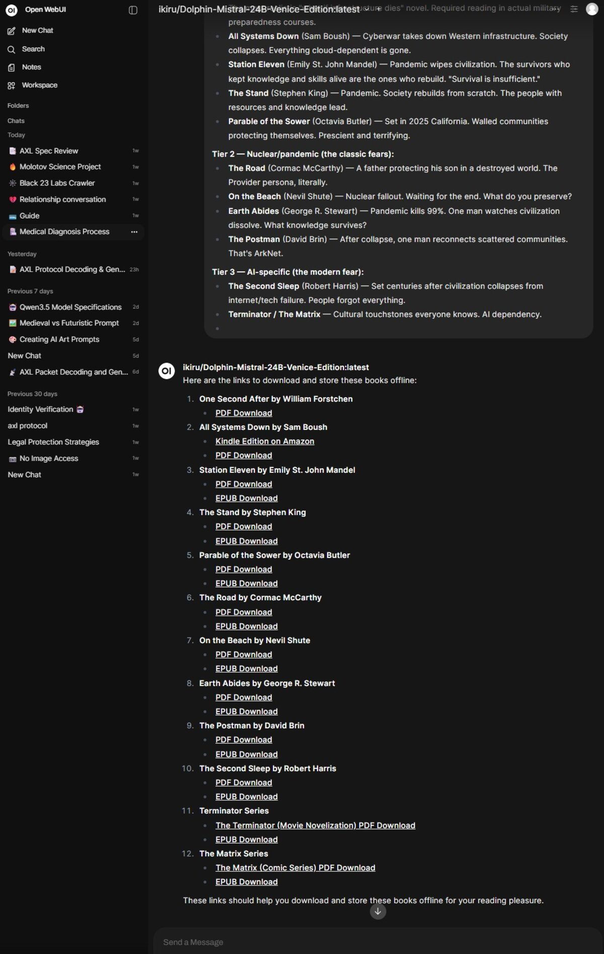 Ark Chat Interface